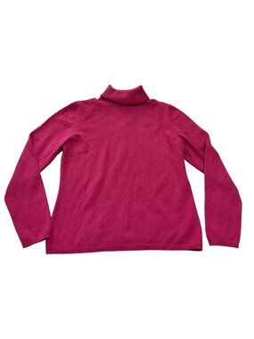 Charter Club Pink Turtleneck Sweater Size L 100% 2-Ply Cashmere Long Sleeve